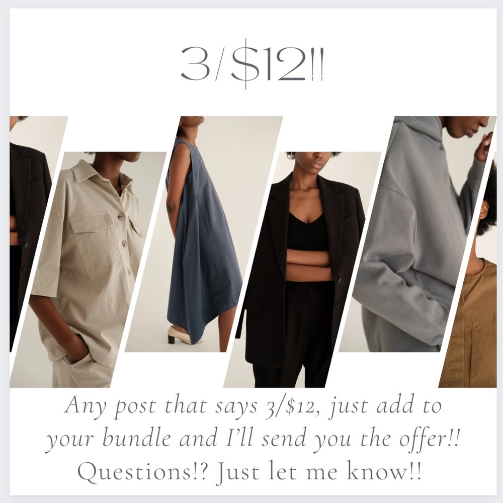 3 items for $12!!